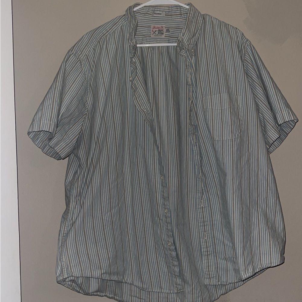 J. Crew Men's Casual Blue Striped Shirt